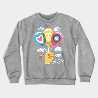 Peace and Love Balloon Crewneck Sweatshirt